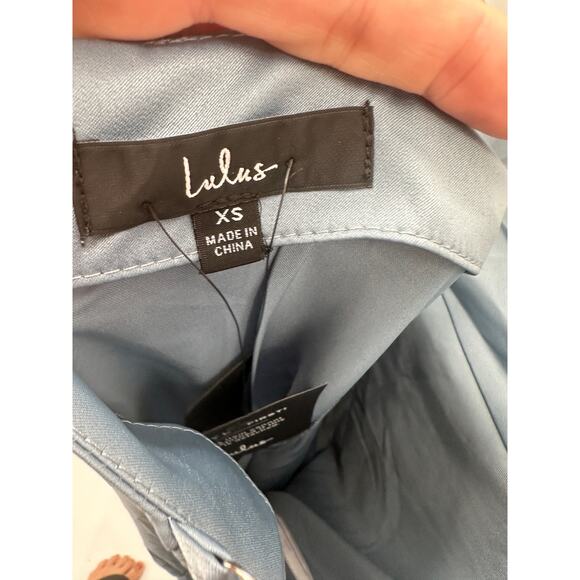 LULU'S Hollywood Woman Dusty Blue Sheath Midi Dress // XS - Picture 6 of 9